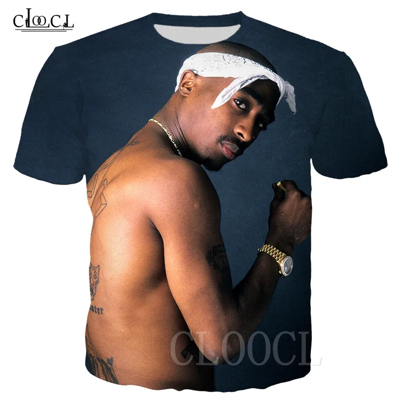 Новая футболка Harajuku стиль для женщин/мужчин Тупак 2Pac 3D Футболка с принтом