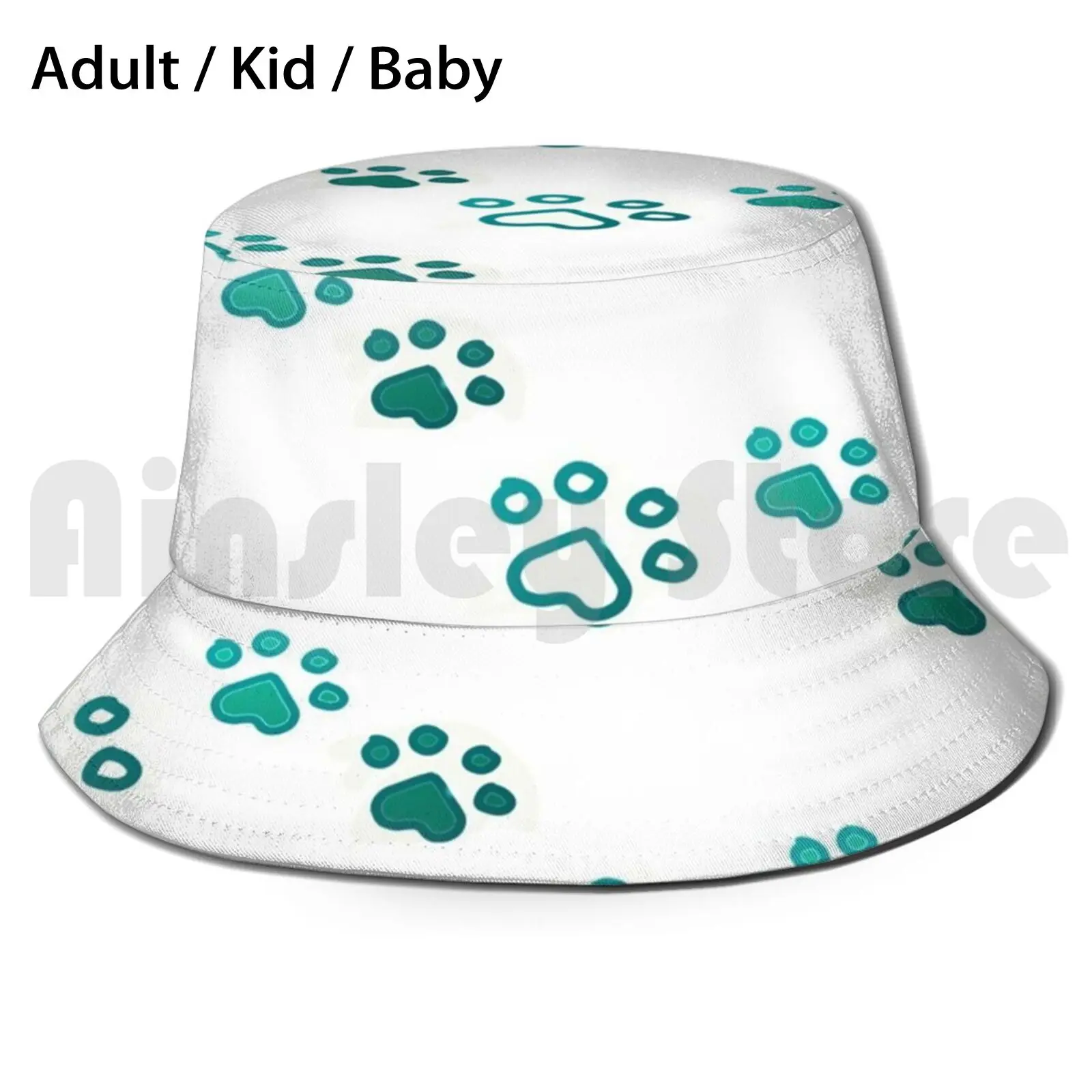 

Paw Prints Sun Hat 1952 Bucket Hat Paws Paw Pawprints Cat Dogs Dog Tigreannie