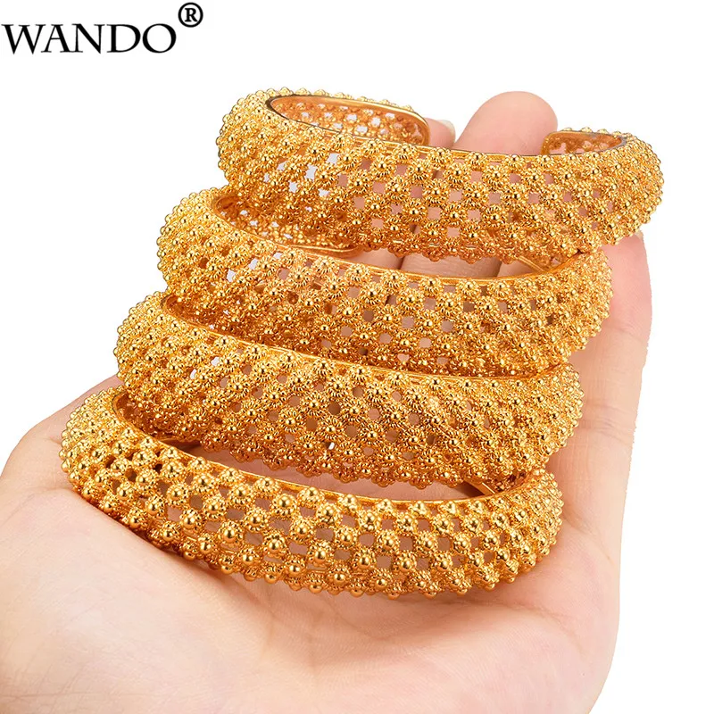 4 шт. золотистые браслеты манжеты свадебные и обручи для женщин браслет невесты