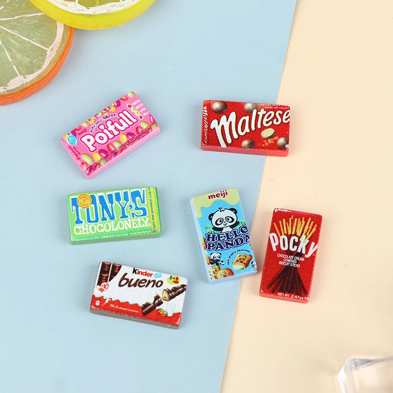 

5 шт. миниатюрные Имитационные шоколадные конфеты, закуски, миниатюрные закуски для кукольного домика