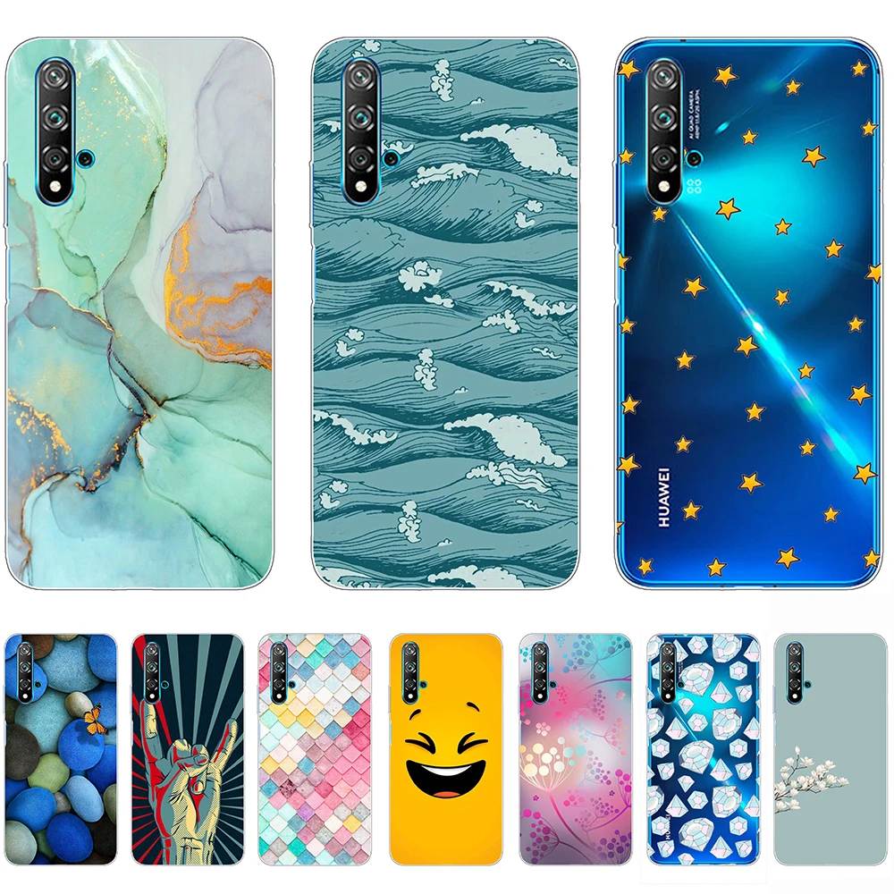 

Case for Huawei nova 5T Silicon Durable Fashion Shell Case 6.26inch Tpu Non-slip Soft Bumper Anti-knock Ultra-thin Personality