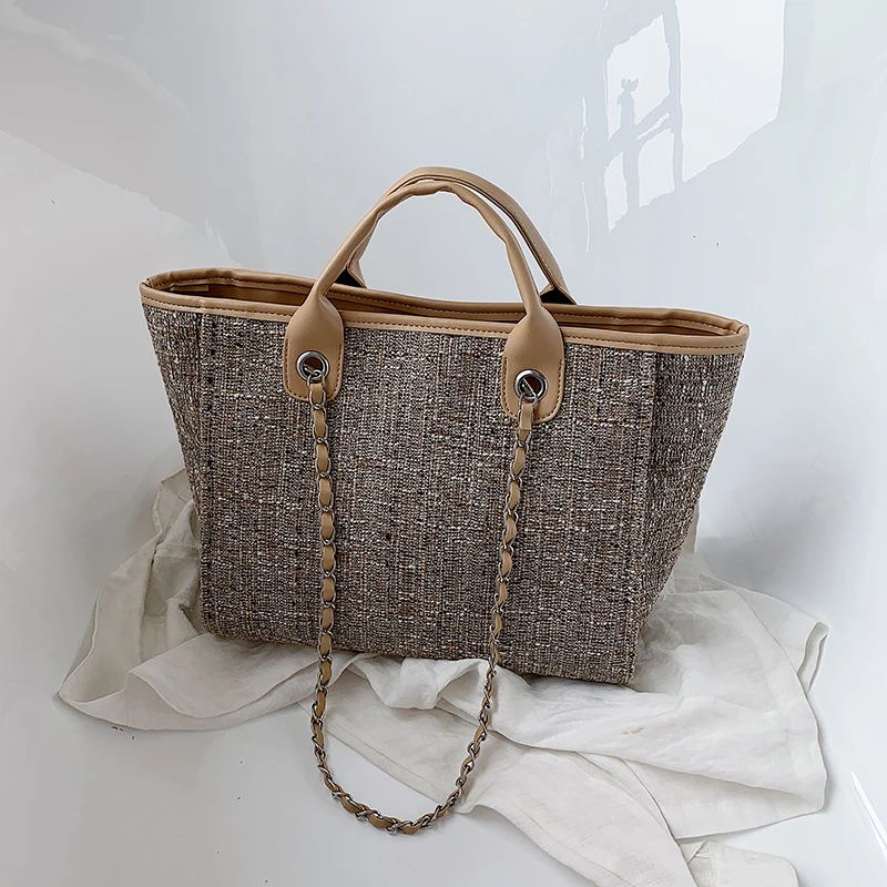 

New Women Vintage Canvas Big Tote Bag High Quality Large Handbag Retro Messenger Bag Ladies Shopping Shoulder Bag