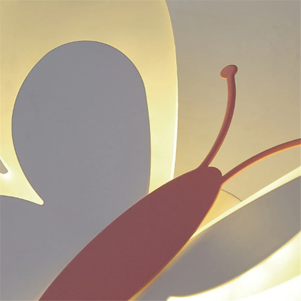 

Novelty Kids Bedroom Wall Lamp LED The Color Butterfly Restaurant Modern Living Lighting Wall Decoration Light Fixture AC85-265v