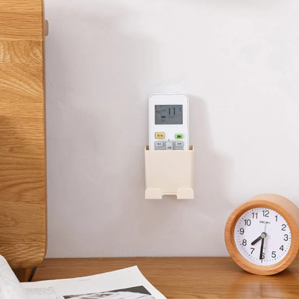 wall mounted organizer box remote control air conditioner mobile phone holder stand container free global shipping