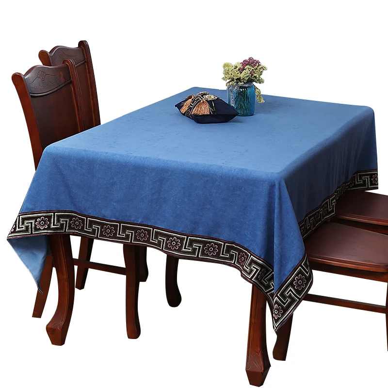 Однотонная простая прямоугольная скатерть новинка китайский стиль Лоскутная