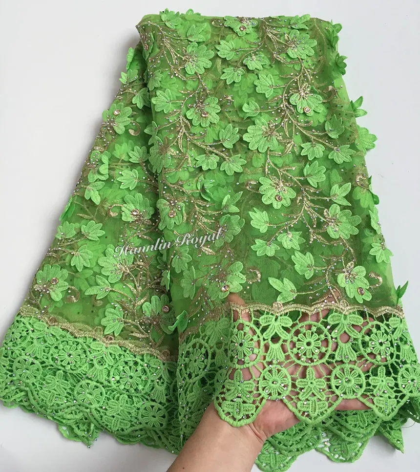 Белое золото высокого качества тюль кружева африканского французское кружево