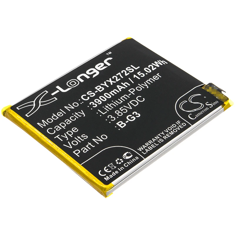 

CS 3900 мАч/15.02Wh батарея для BBK V1836, V1836T, VIVO X27 Pro, VIVO X27 Pro Dual SIM B-G3