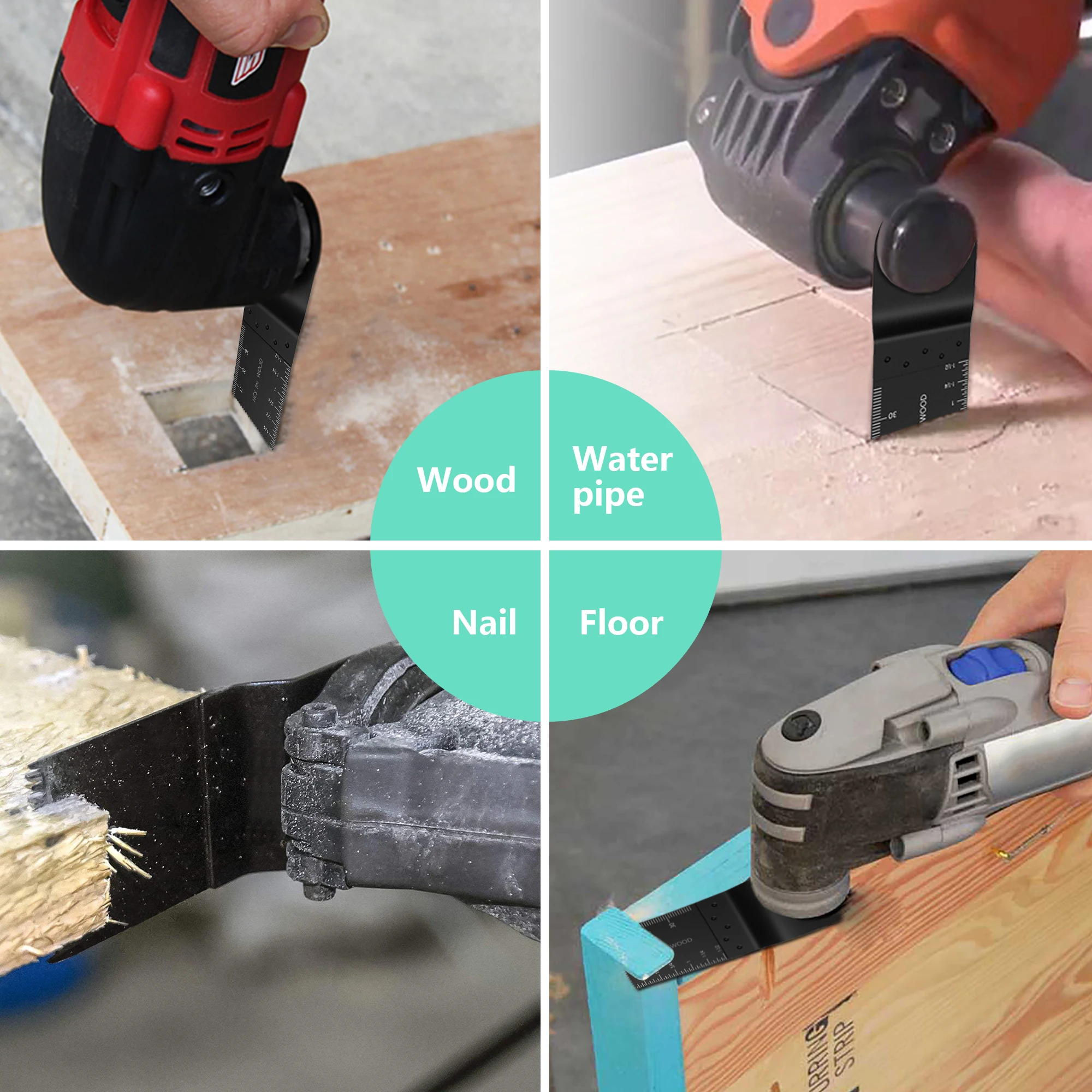 

60/50/20/10/5Pcs Oscillating Saw Blade Multi-Function Saw Blade Precision Saw Blade For Wood, Plastic, Soft Metal, Wood Cutting