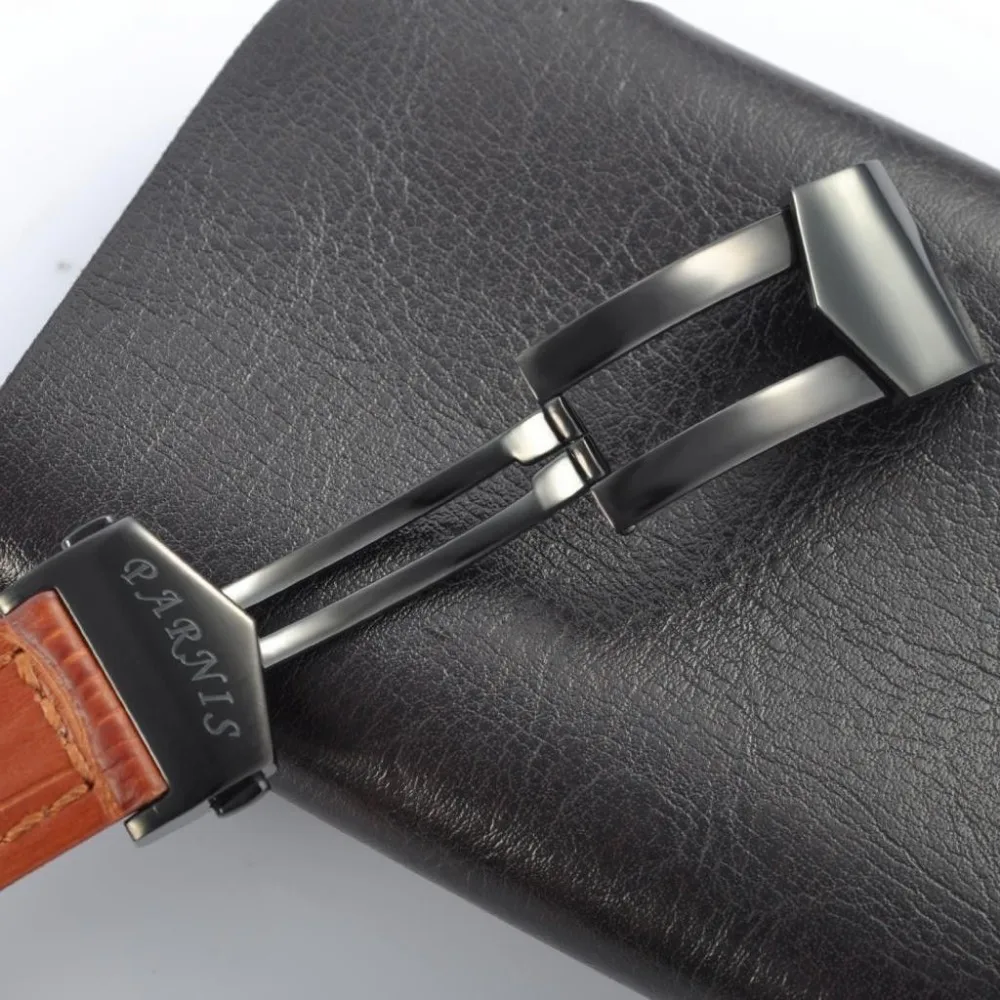 Однотонный 43 мм мужской браслет для дайвинга PARNIS 20ATM | Механические наручные часы