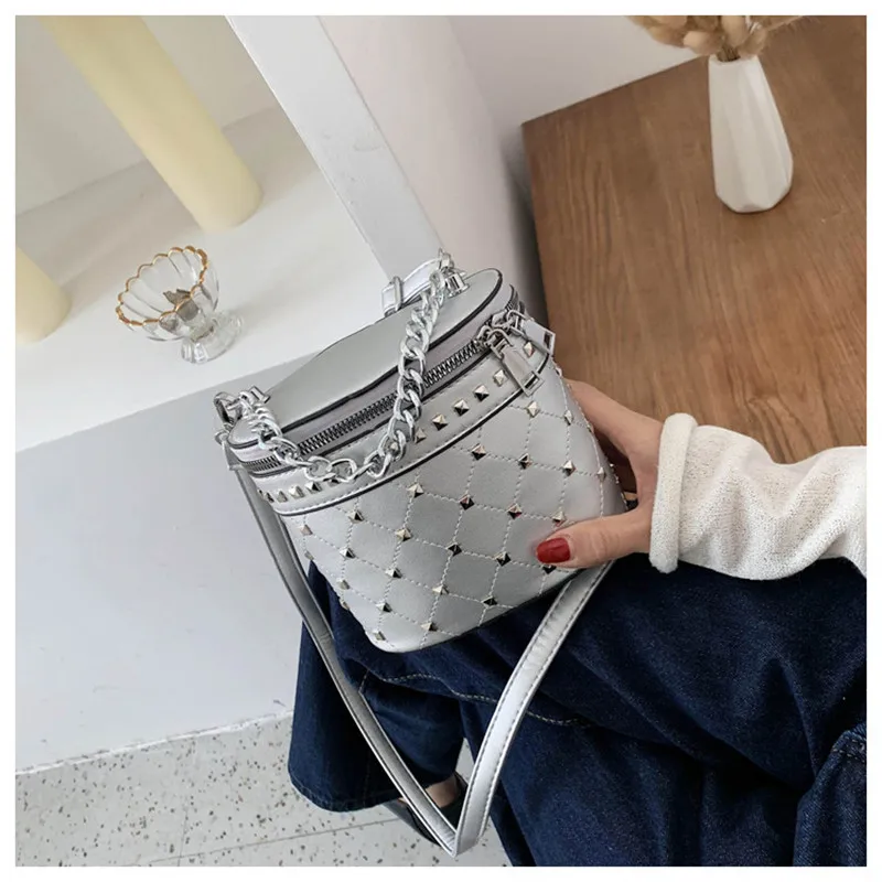 

Сумка-мешок женская, из искусственной кожи, с бриллиантами, 2020