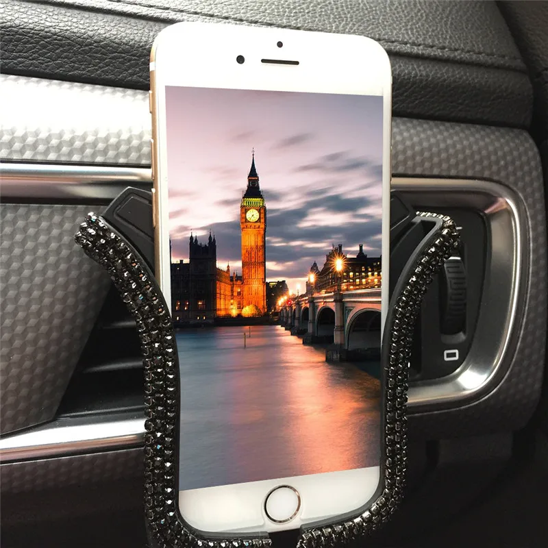 Универсальный автомобильный держатель для телефона со стразами с креплением на