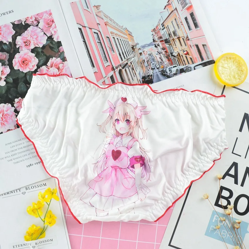 Японские девичьи трусики Сейлор Мун Аниме мультфильм молочный шелк средняя