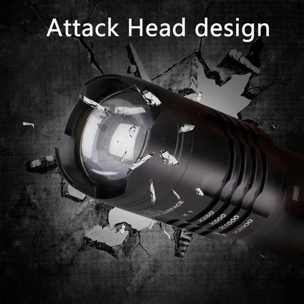 Фонарик P50 мощный IPX5 водонепроницаемый портативный мини фонарь с