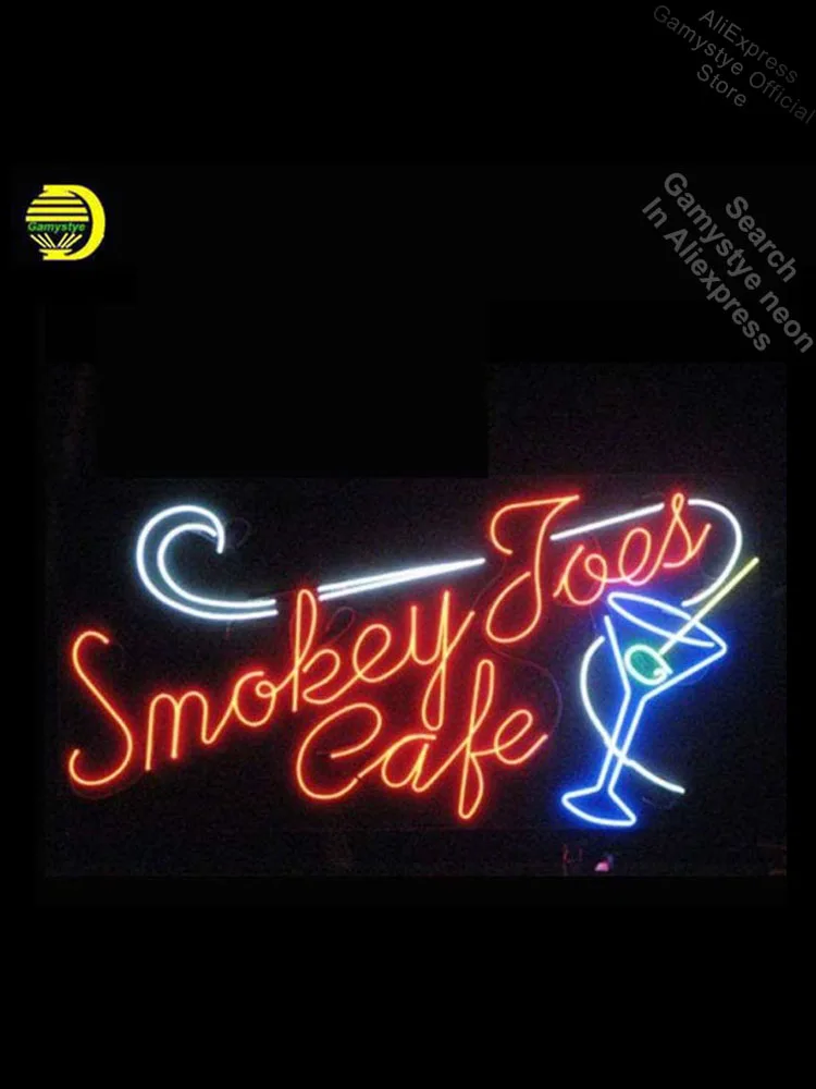 Неоновые вывески Smokey Cafe доска для вывесок неоновые лампы реальное стекло