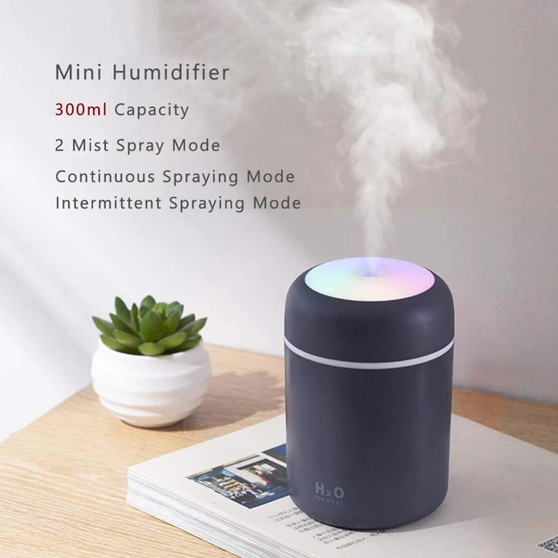 

Air Humidifier Desktop Table Lamp LED Night Light 10 Pieces Filter Replacement for Office,Home,Living Room