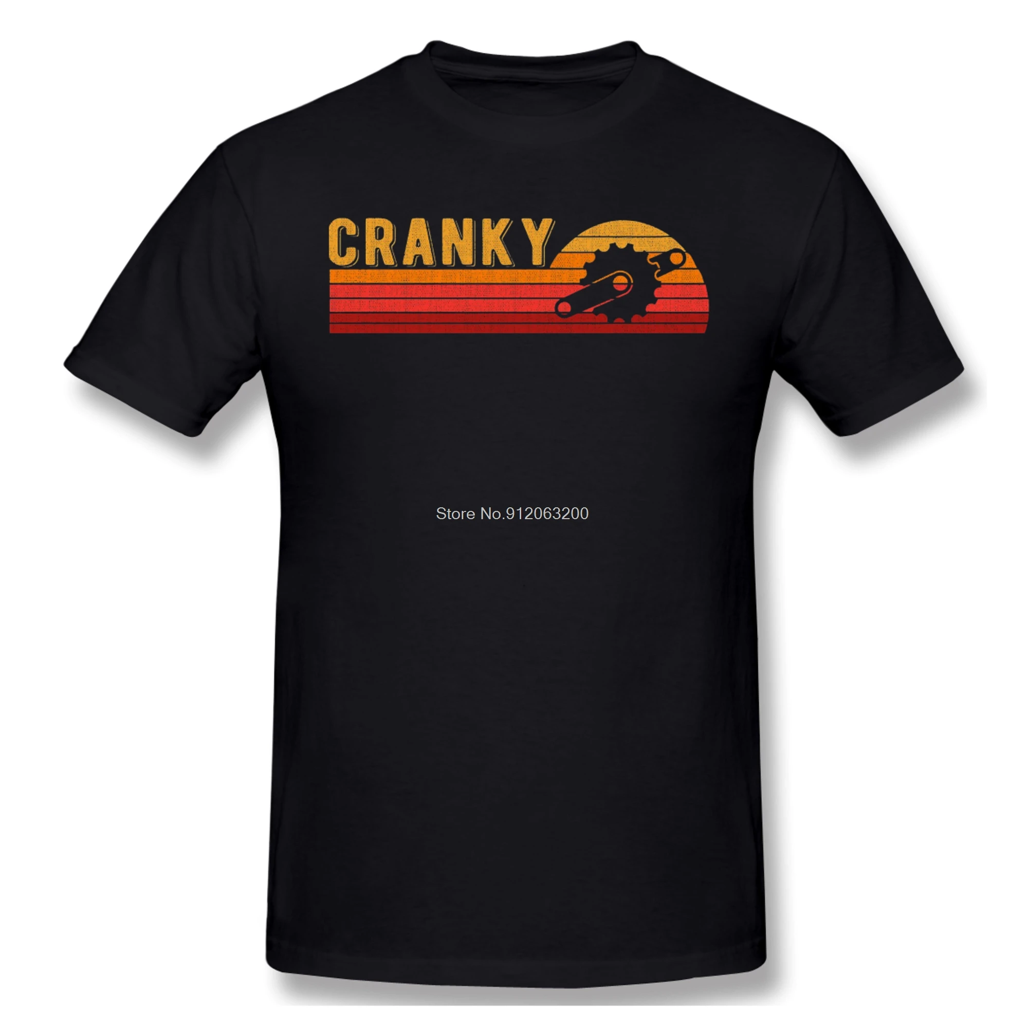 

Bicycle Cranky Retro For Cycling Lovers Fashion TShirt Design Mountain Bike Cycling Cotton Shirts Men T-Shirt Oversize Adult
