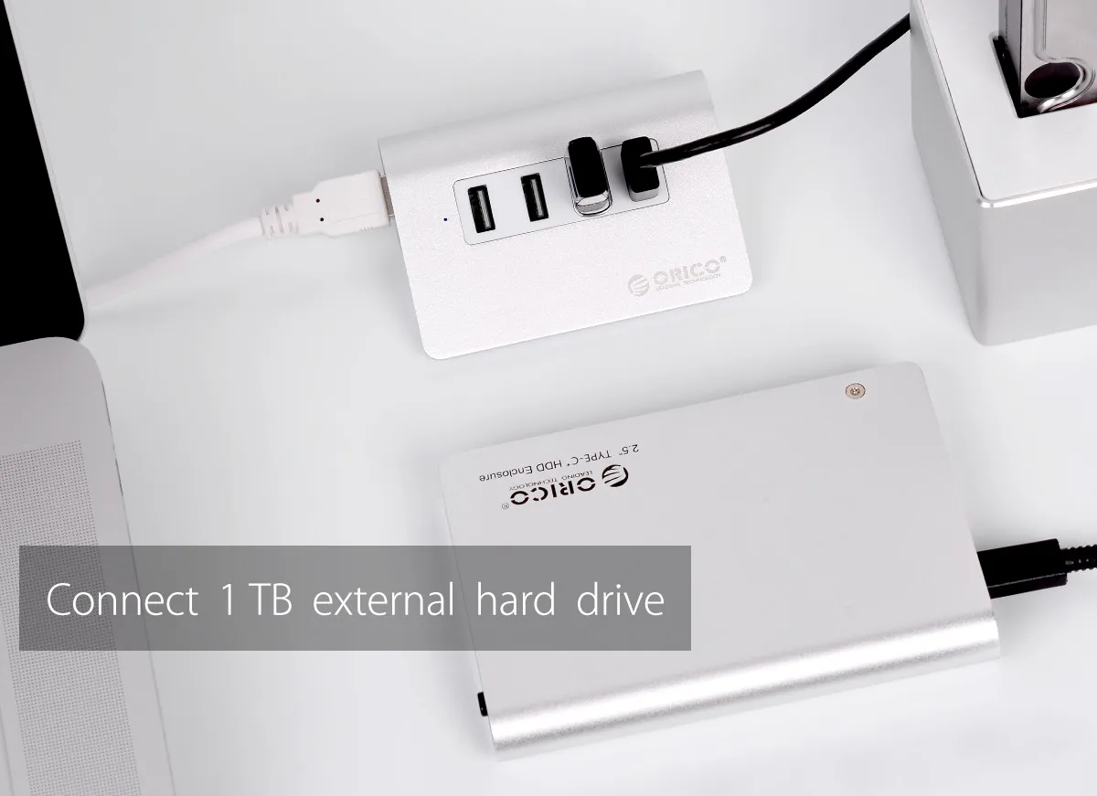 ORICO прозрачный usb-хаб мульти высокоскоростной USB3.0 2,0 сплиттер 4 порта OTG адаптер для чтения карт для настольных ПК Аксессуары для ноутбуков