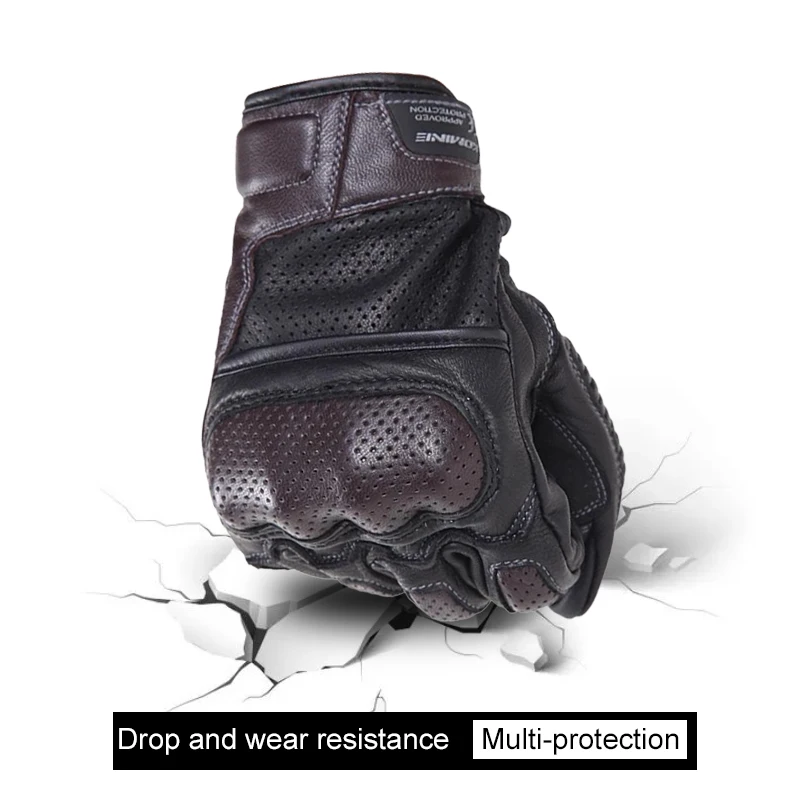 Кожаные Мотоциклетные Перчатки KOMINE с сенсорным экраном черные|Перчатки| |