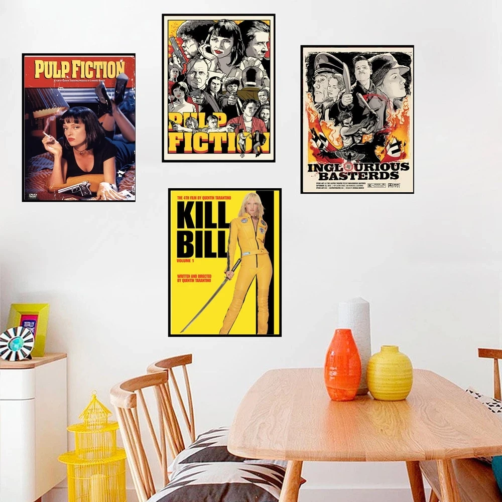 

Wall Art Quentin Tarantino Home Decoration Prints Painting Cuadros Pictures Modular Canvas Movie Poster For Bedside Background