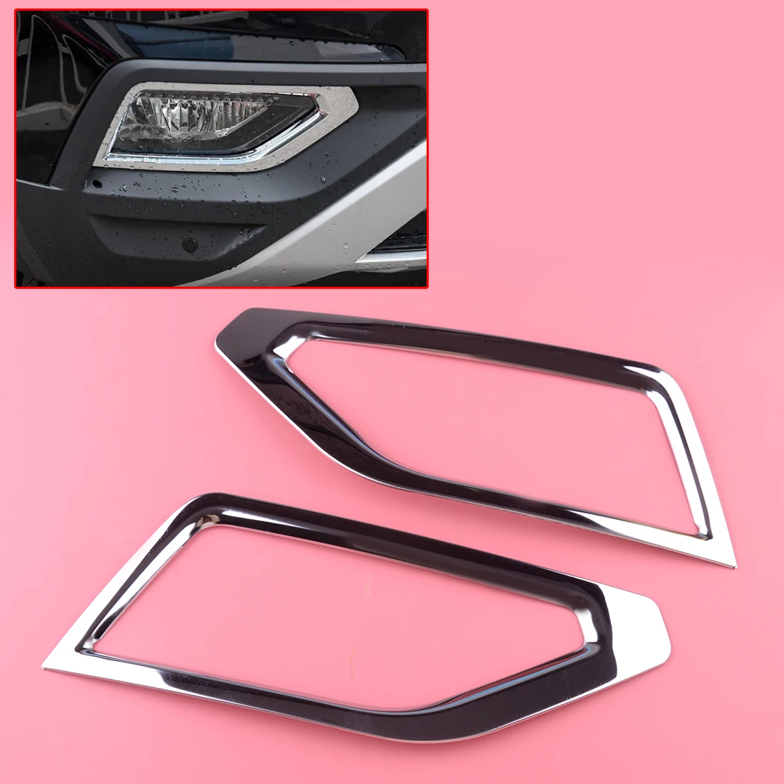 1 пара хромированная рамка для переднего бампера противотумансветильник фары из