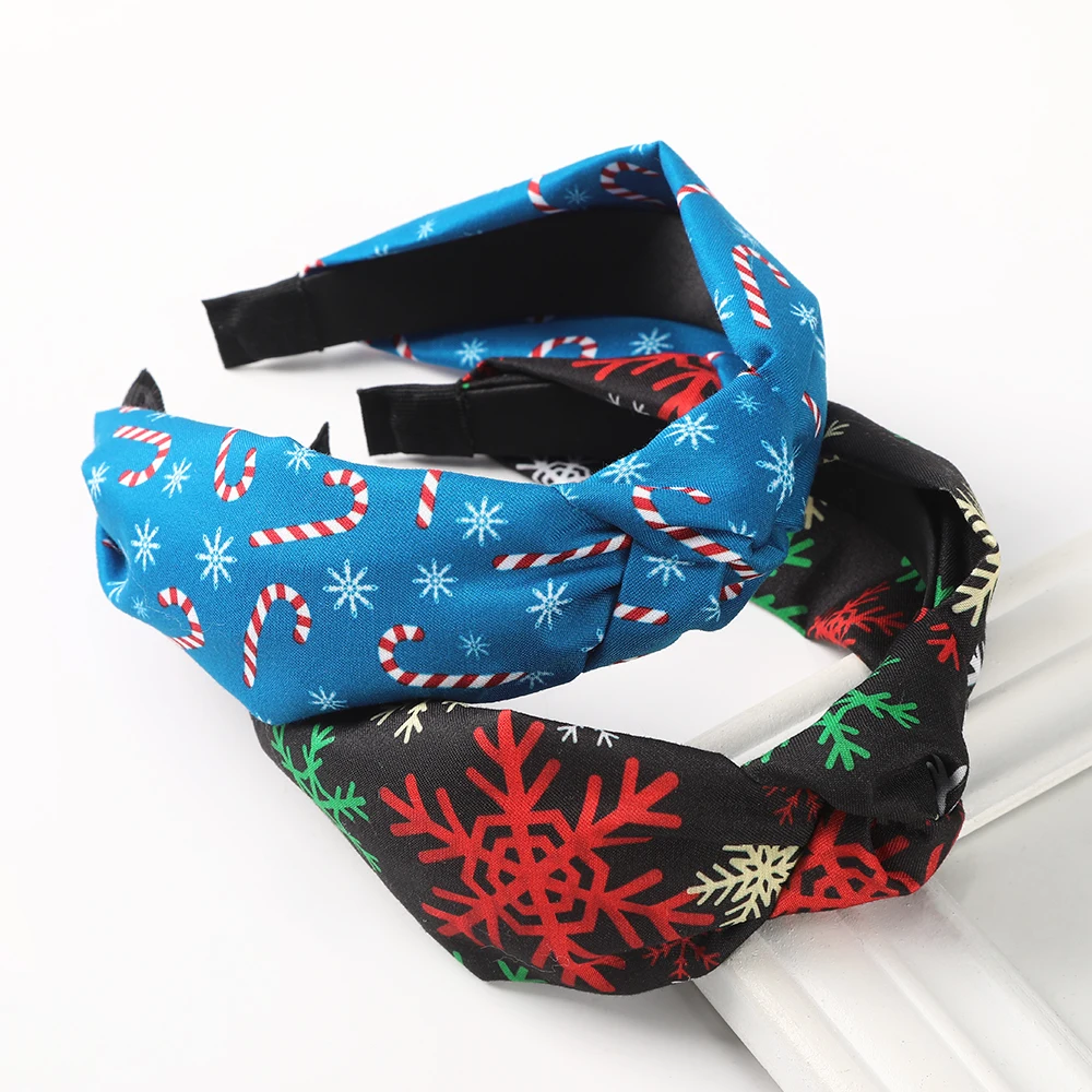 

Haimeikang Рождественская повязка на голову с узлом для девочек, модные широкие резинки для волос, ободок, головной убор, ткань, новая Фестивальн...
