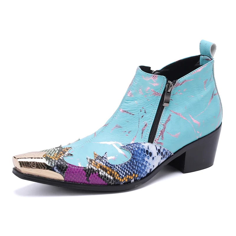 Роскошные Ботинки Челси из натуральной кожи мужские ковбойские ботильоны