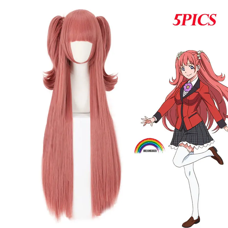6 предм аниме юмеми Yumemite Kakegurui парик костюм Play Искусственные парики костюмы на