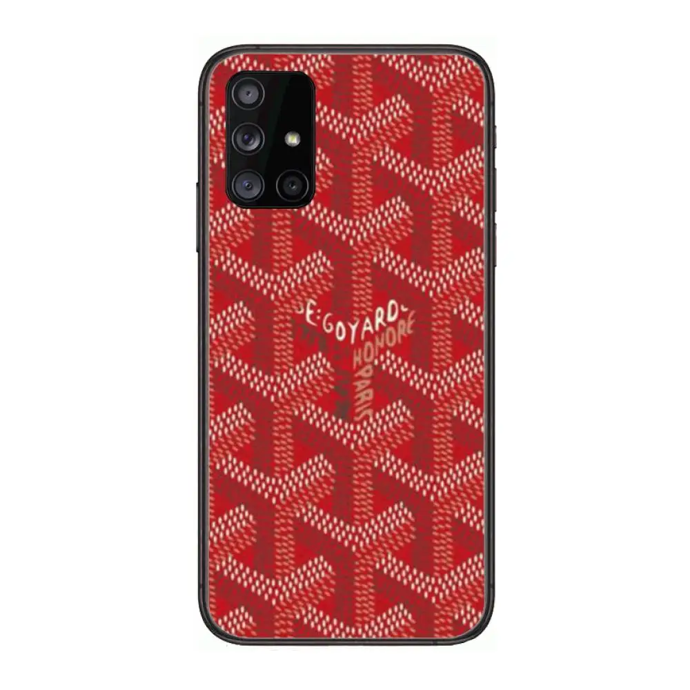 

Fashionable G-Goyard design Phone Case Hull For Samsung Galaxy A 90 50 51 20 71 70 40 30 10 80 E 5G S Black Shell Art Cell Co
