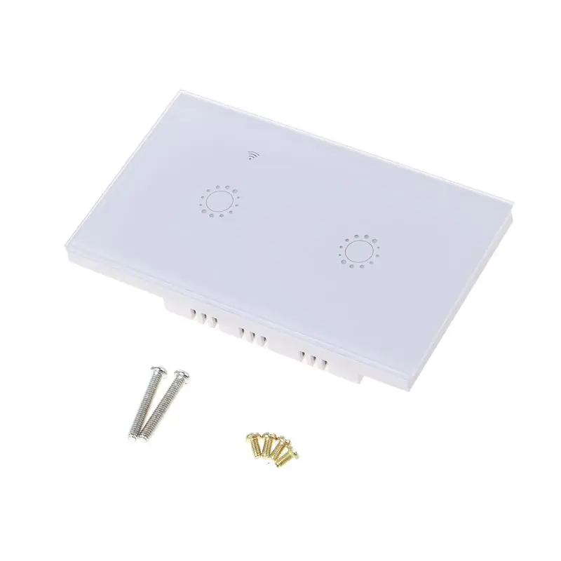 

WIFI Smart Wall Panel Switch Touch & Voice & Phone APP Control or Alexa US Plug