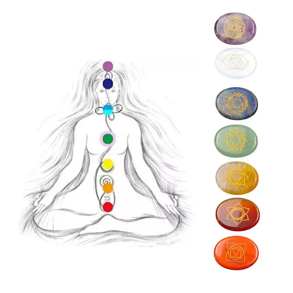 7 шт. набор лечебных камней чакр | Дом и сад