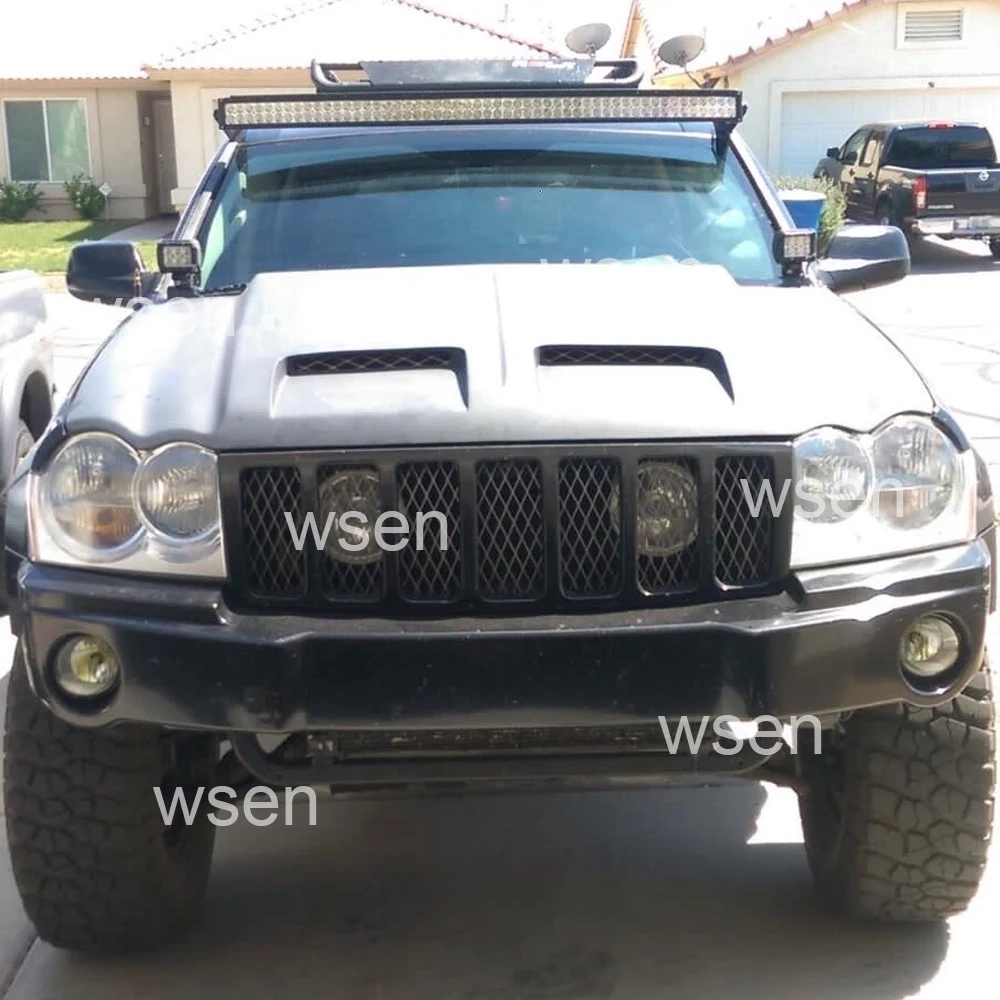 

For JEEP Grand Cherokee WK 2005-2010 54 inches Curved LED light Bar Upper Roof Windshield Mounting Brackets