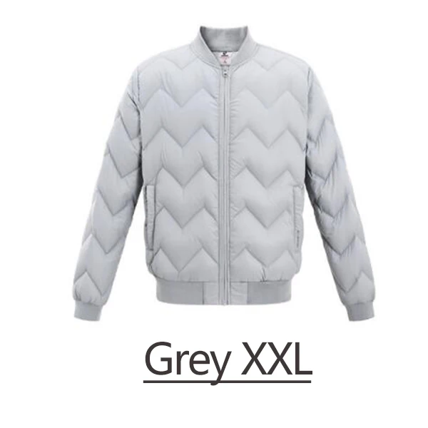 Grey XXL Xiaomi Mijia Uleemark мужская куртка на гусином пуху легкий вес модный дизайн 20D ткань высокой плотности замок температура холодное сопротивление - Цвет: Grey XXL