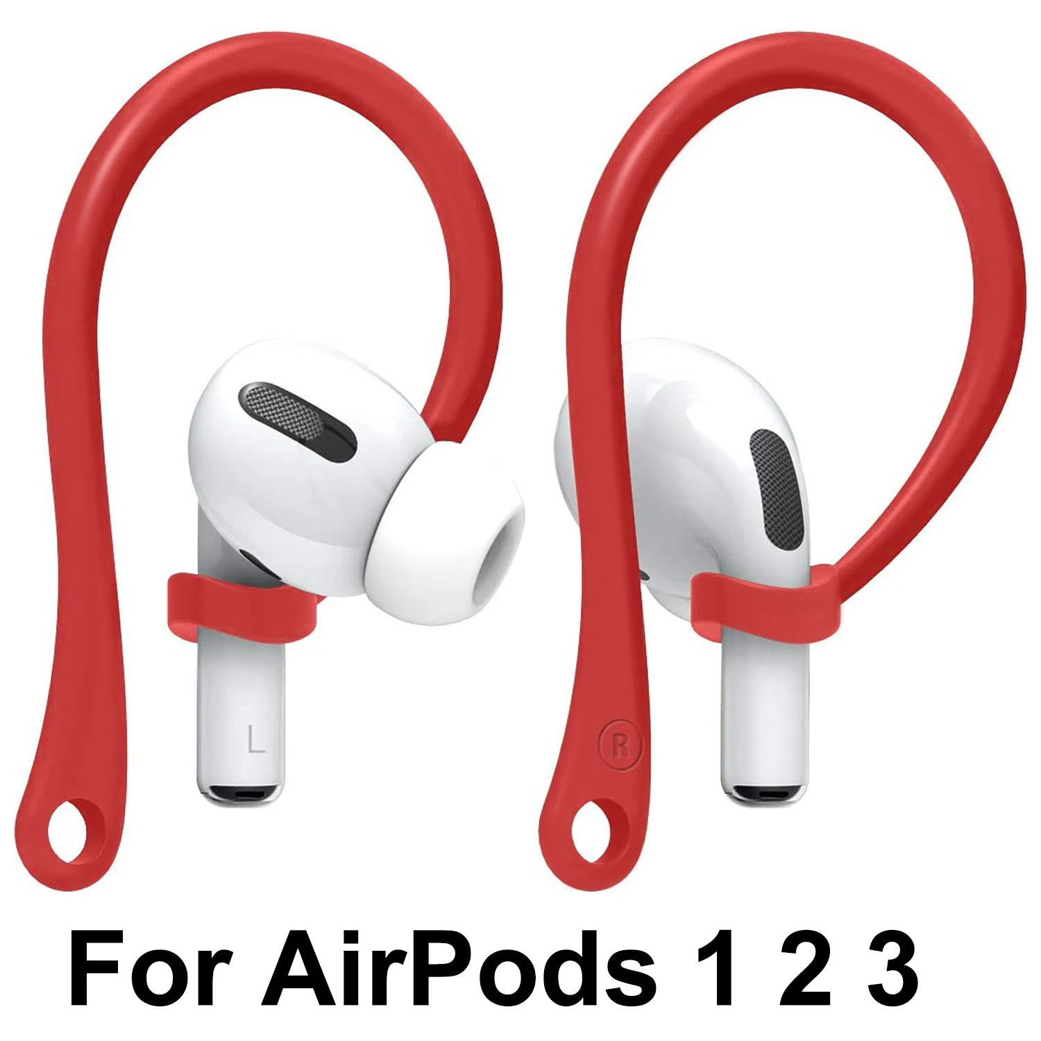 Sports Silicone Ear Hooks for Apple AirPods pro Accessories Anti-fall Bluetooth Earphone airpod 2 3 Holder Airpods 1 | Электроника
