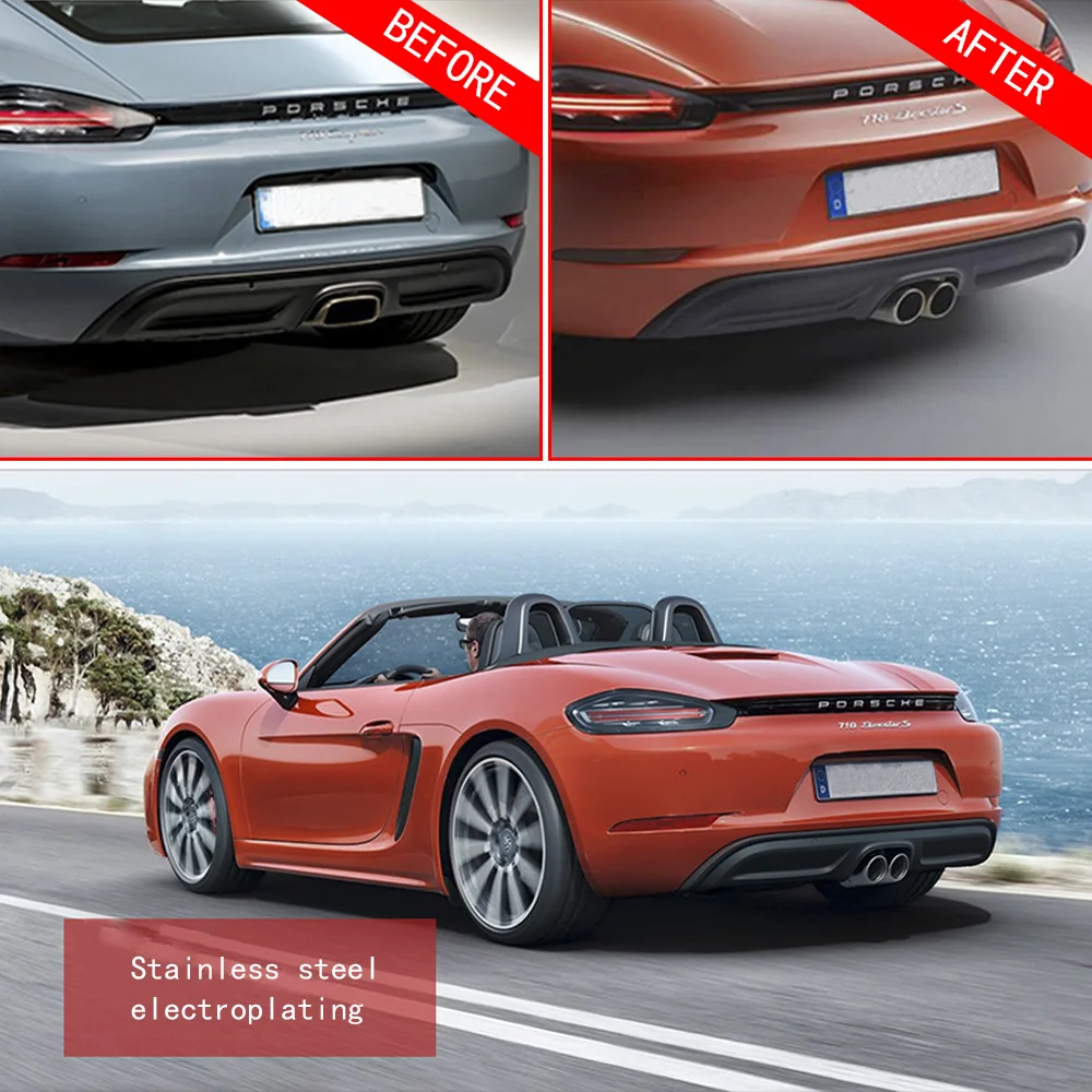 RASTP-хромированная выхлопная труба из нержавеющей стали наконечник глушителя