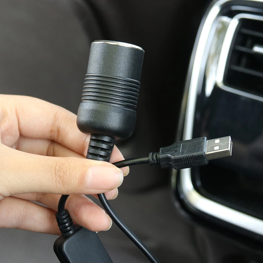 1 шт. автомобильный конвертер адаптер проводной контроллер USB порт 5 В до 12 розетка