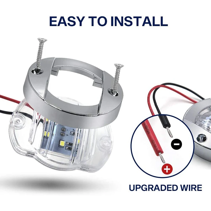 

New Boat Light LED, 12V LED Boat Interior Light for Boat Deck LED Transom Mount Light Perfect for Night Fishing (4Pcs)