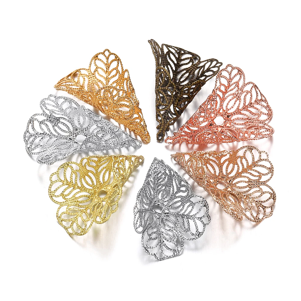 Медные Подвески размером 20 см, 23 х28 мм, филигранная шапочка с бусинами Утренней славы, ажурная крышка с цветочным рисунком, соединитель для изготовления ювелирных изделий своими руками