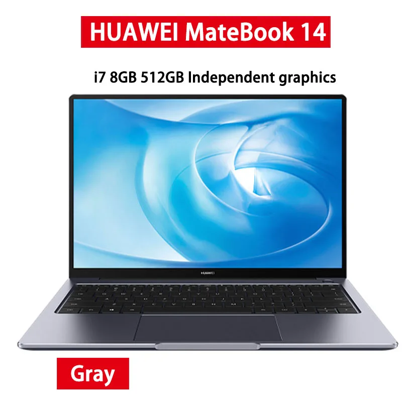 Новинка HUAWEI MateBook 14 ноутбук подлинный 8 ГБ 512 ГБ Windows 10 14 дюймов i5-8265U/i7-8565U 8 Гб LPDDR3 GeForce MX250 отпечаток пальца - Цвет: i7 8G 512G Gray MX
