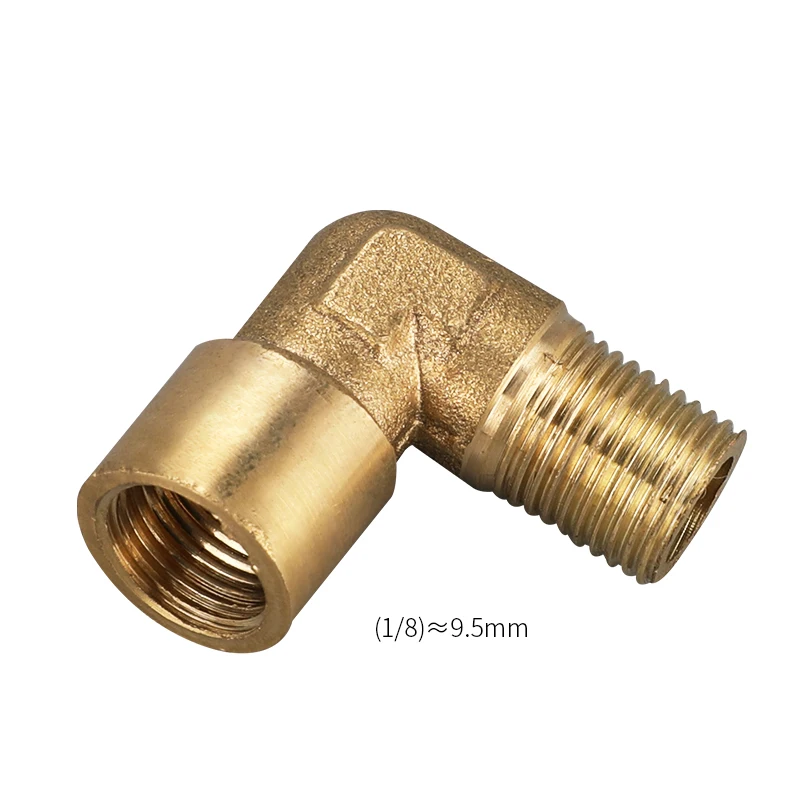 Внутренняя внешняя резьба 1/8 дюйма 1/4 дюйма 3/8 дюйма 1/2 3/4 90-градусный латунный коленчатый фитинг для фитинга соединительная муфта для воды, топлива, меди