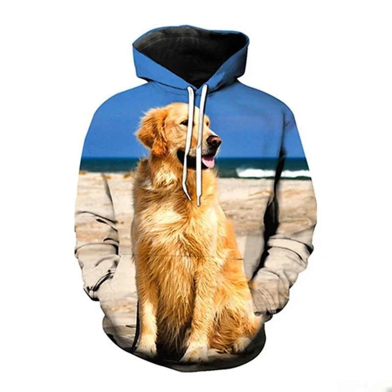 

Golden Retriever 3D Printing Harajuku Hooded Man / Woman fashion Casual Street Wear Long-sleeved Dog Pullover Sweatshirt top