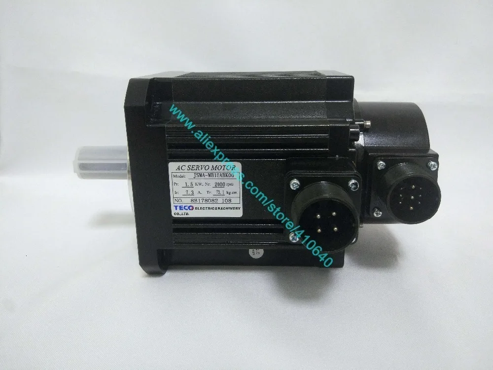 Подлинная TECO 1,5 кВт мотор сервопривода JSMA-MB15ABK01 1500 Вт Серводвигатель TSB13152B-3NTA-1 Номинальный крутящий момент 7,16 Н. М Максимальный крутящий момент 21,4 9Н. М