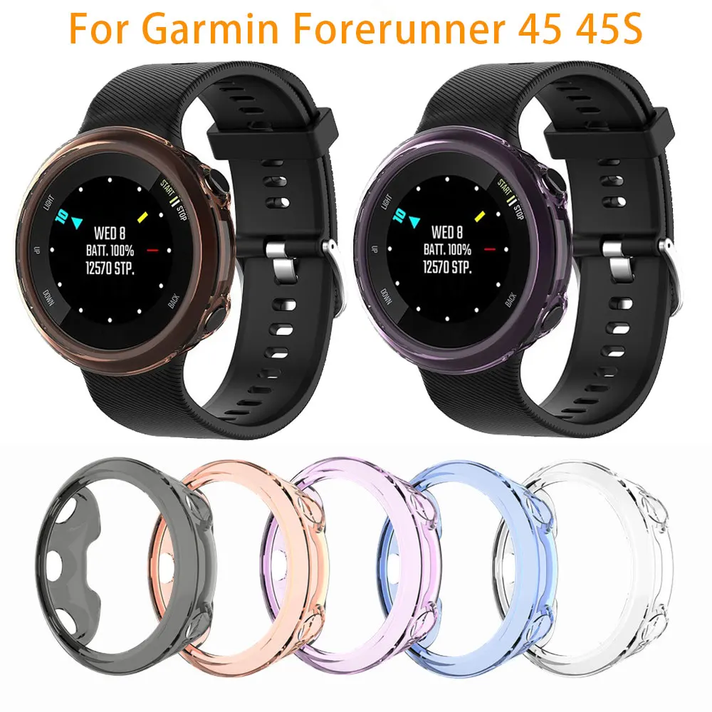 

Защитный чехол из ТПУ для смарт-часов Garmin Forerunner 45 45S, противоударный мягкий защитный чехол на весь экран