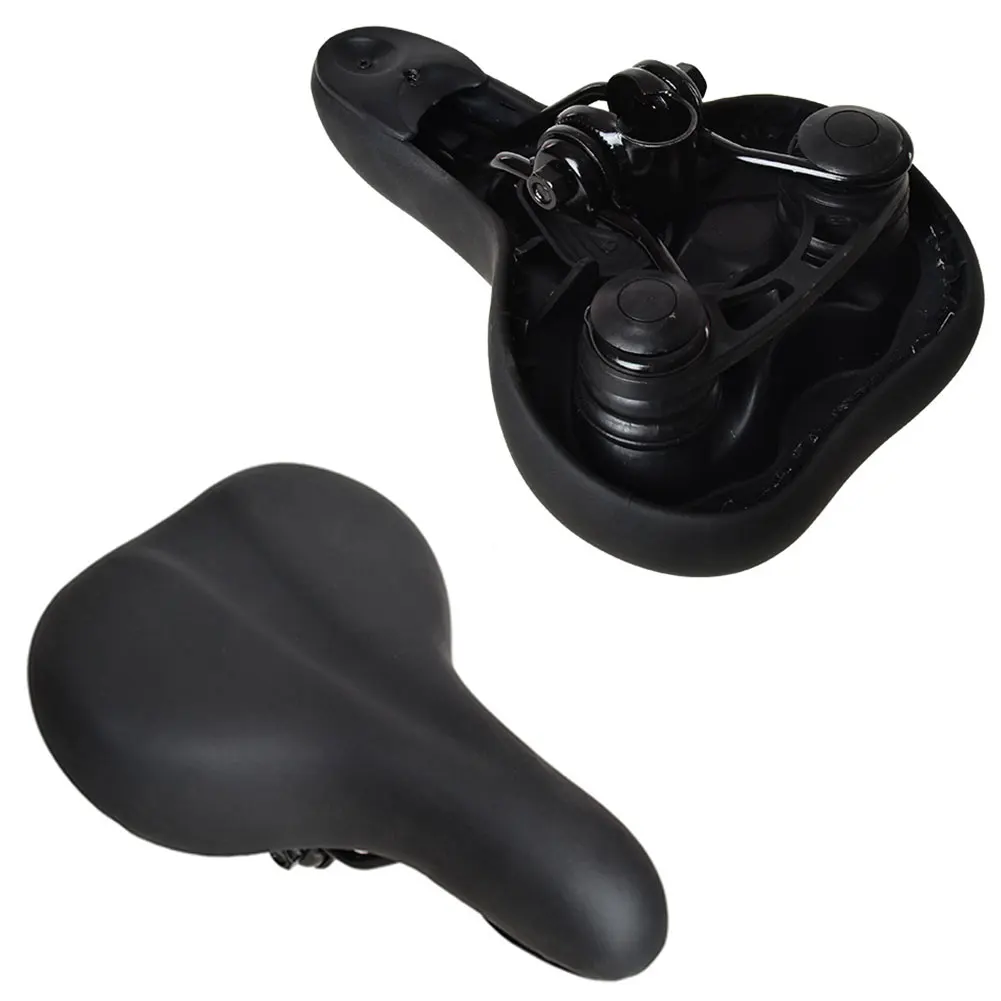

MTB Mountain Bike Bicycle Comfort Saddle Mountain Bike Seat Matte Surface Dual Spring Suspension Shock Absorbing For Bike Black