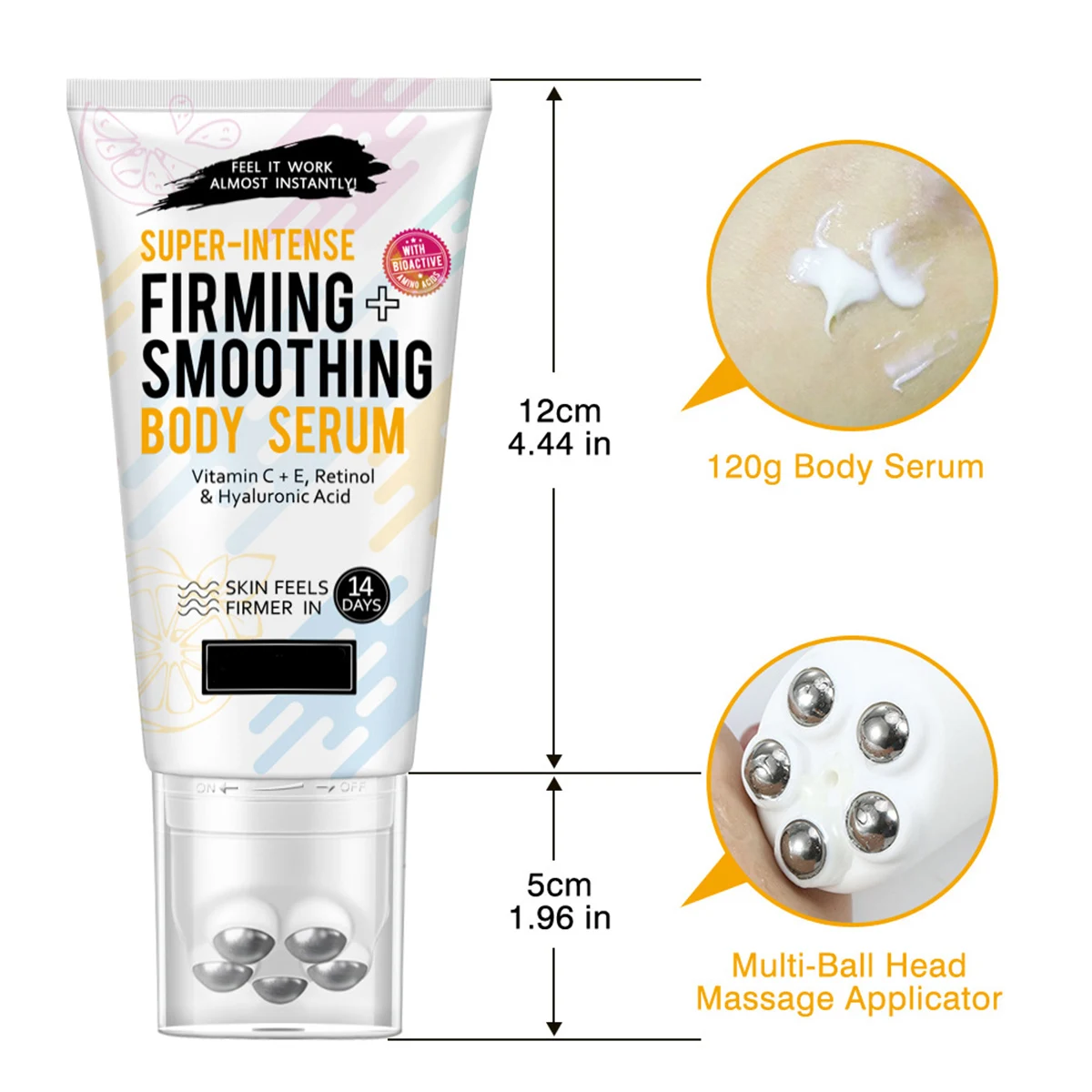 120 г крем для похудения тела антицеллюлитный укрепляющий с массажной