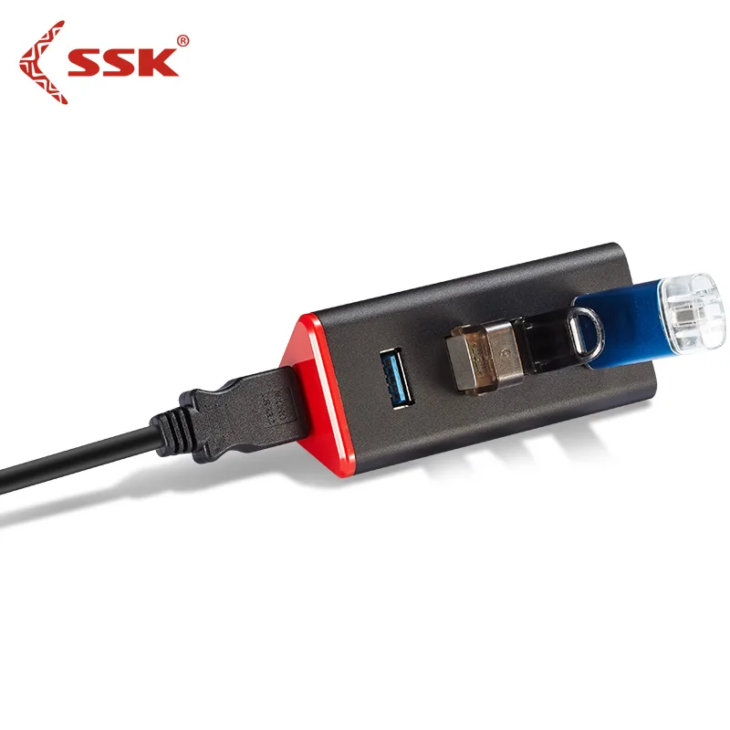 Разветвитель SSK SHU028 с 4 портами Mini USB 3 0 со встроенной защитой безопасности