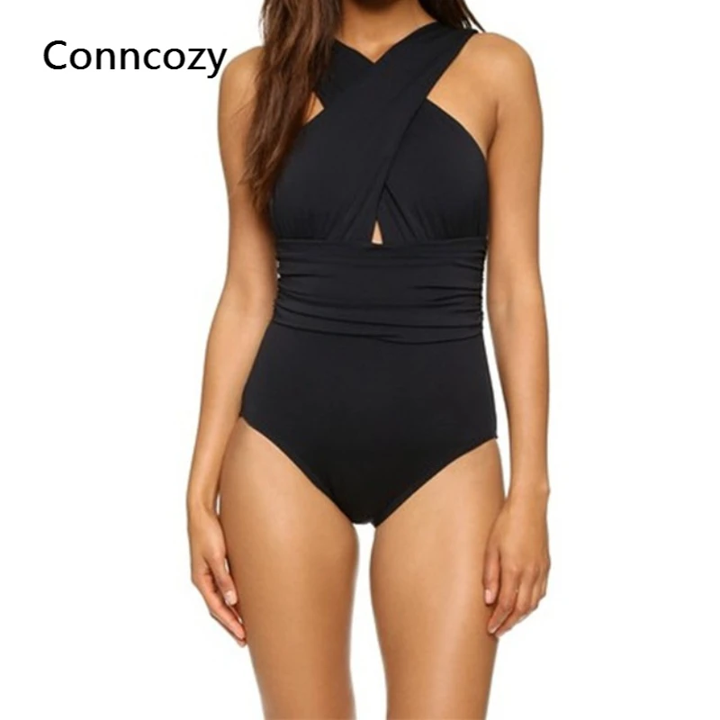 Новый купальник бикини привлекательный слитный с глубоким V образным вырезом и