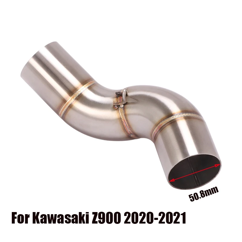 

For Kawasaki Z900 2020 2021 Motorcycle Middle Mid Link Pipe Exhaust System Connecting Section Escape Link Tube Slip On 51mm