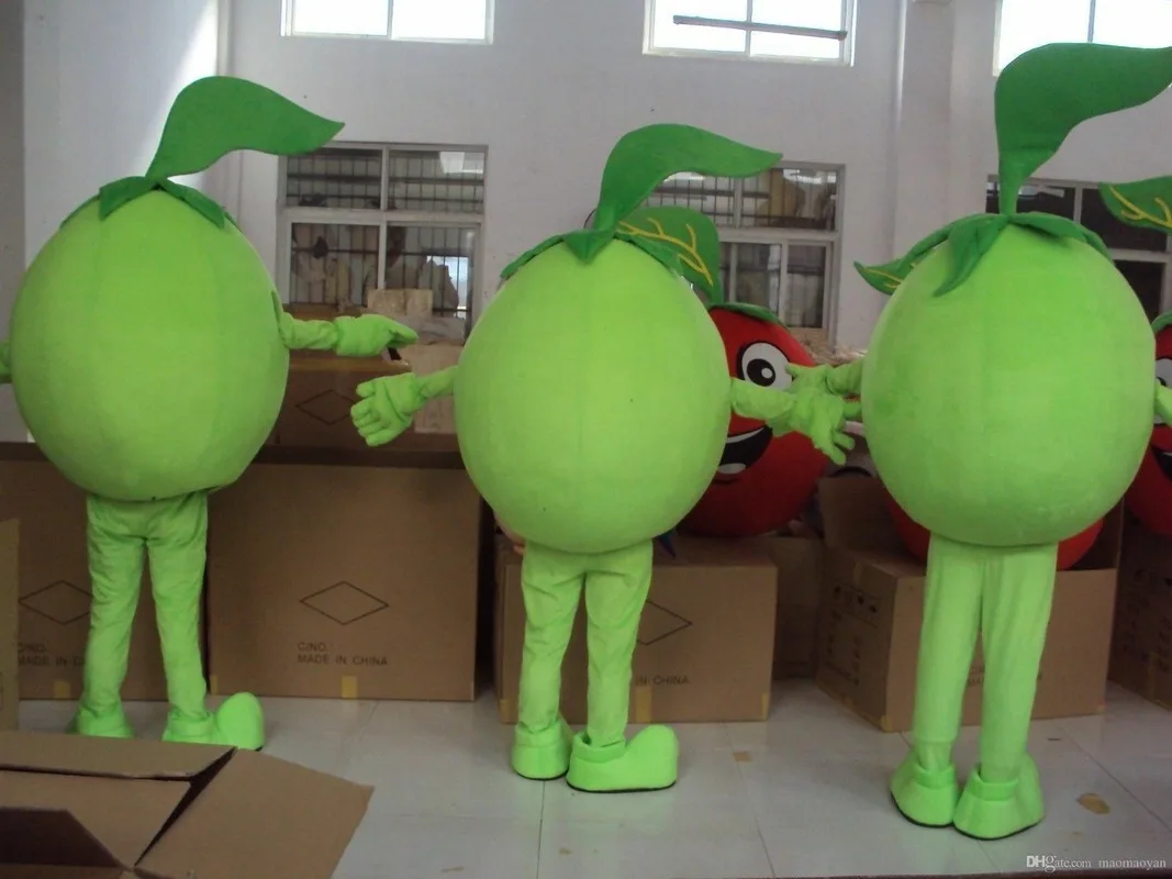 New Cute Green Apple Mascot Costume Suits Party Dress Outfits Clothing Carnival Christmas Event Unisex Cartoon Apparel Cosplay |