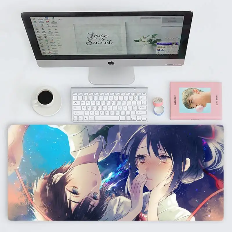 

your name love cartoon Comfort Mouse Mat Gaming Mousepad Desk Table Protect Game Office Work X XL Non-slip Laptop Cushion