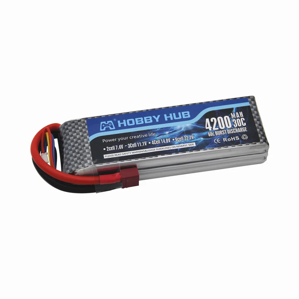 11.1v 4200mAh lipo battery For RC helicopters Airplanes Four axis aircraft power 3s T/XT60/JST/TRX Plug 2pcs | Игрушки и хобби